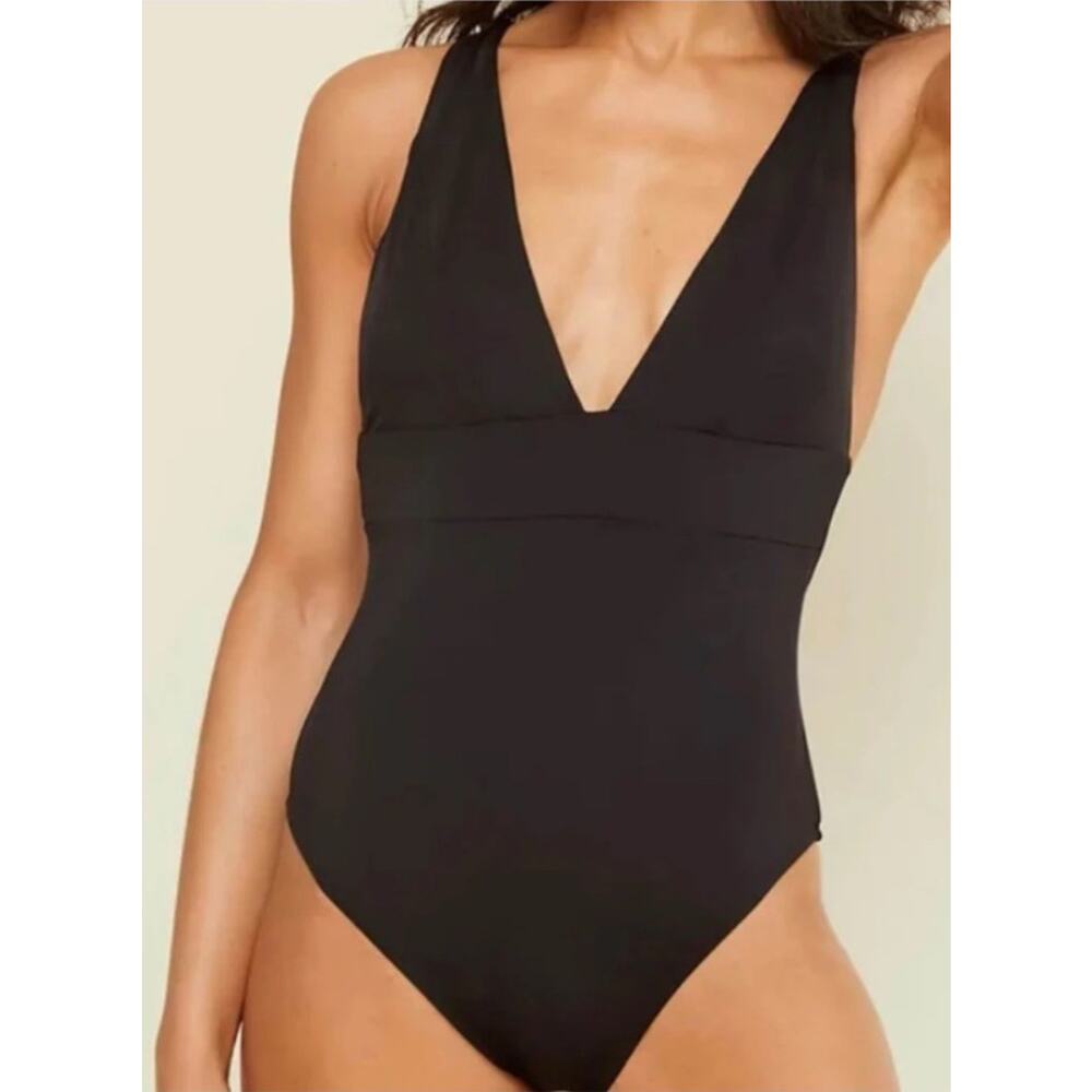 Andie NWT Women’s Sardinia One Piece Swimsuit Size M Black Ba